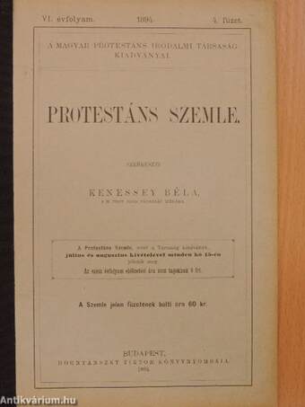 Protestáns Szemle 1894/4.