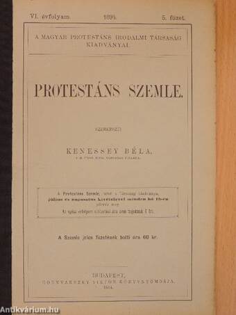 Protestáns Szemle 1894/5.