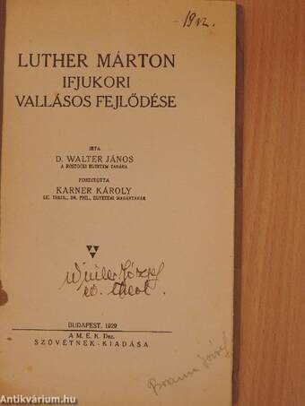 Luther Márton ifjukori vallásos fejlődése