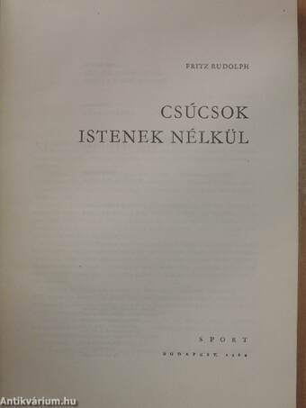 Csúcsok istenek nélkül