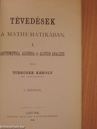 Tévedések a mathematikában I.