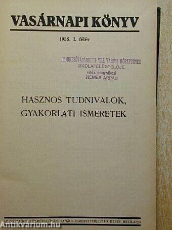 Vasárnapi Könyv 1935. I-II.