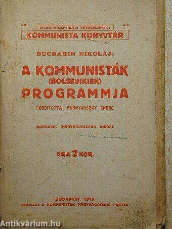 A kommunisták (bolsevikiek) programmja