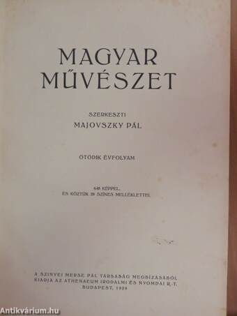 Magyar Művészet 1929/1-10.