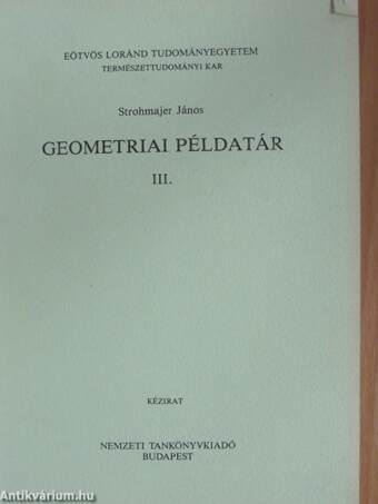 Geometriai példatár III.