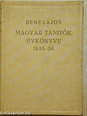 Magyar tanítók évkönyve 1935-36