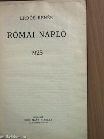 Római napló 1925