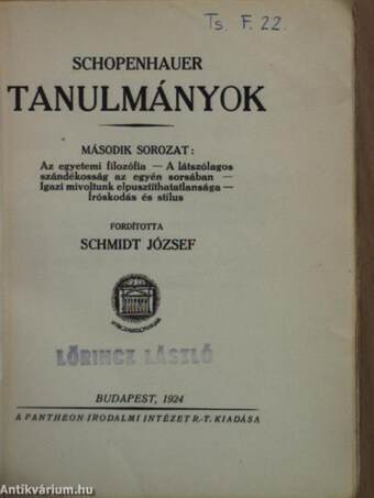 Tanulmányok II.