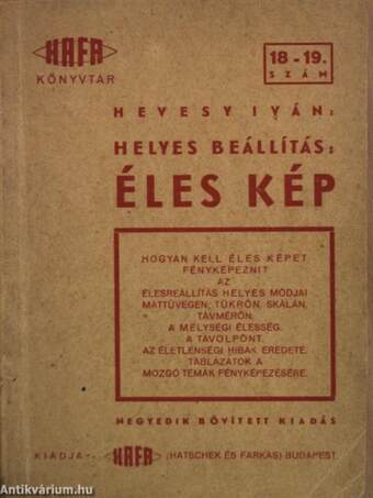 Helyes beállítás: Éles kép