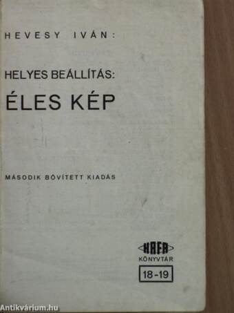 Helyes beállítás: Éles kép