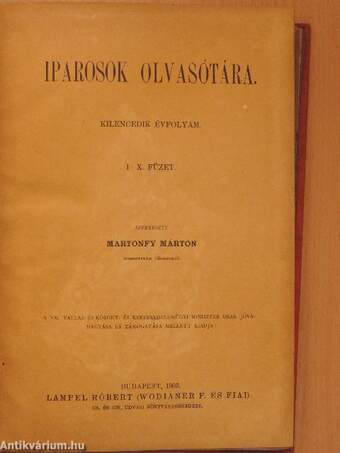 Iparosok olvasótára 1903/1-10.