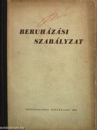 Beruházási szabályzat