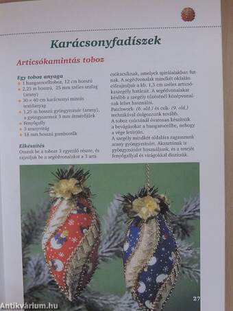 Karácsonyi articsókadíszek