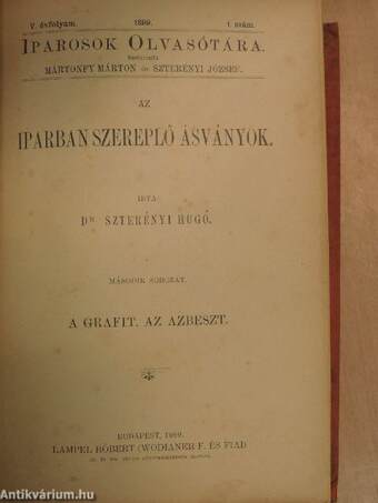 Iparosok olvasótára 1895/9., 1899/1-9.