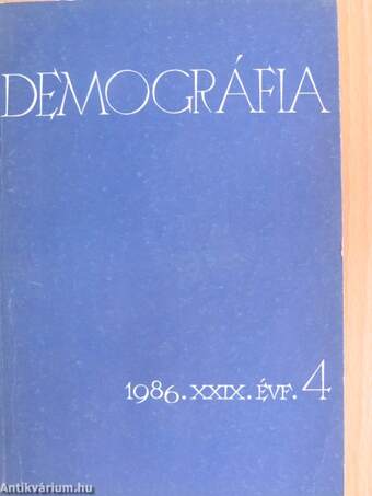 Demográfia 1986/4.
