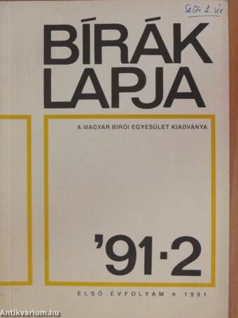 Bírák Lapja 1991/2.