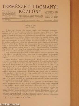 Természettudományi Közlöny 1936. (nem teljes évfolyam)/Pótfüzetek a Természettudományi Közlönyhöz 1936. január-december