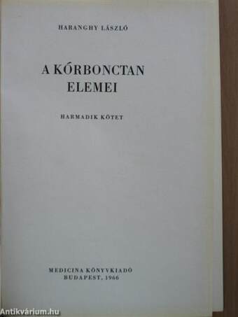 A kórbonctan elemei III. (töredék)