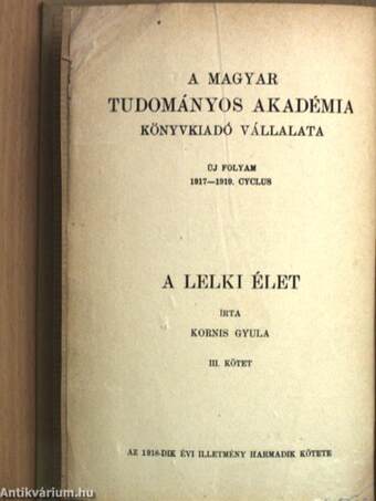 A lelki élet III. (töredék)