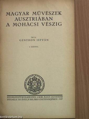 Magyar művészek Ausztriában a mohácsi vészig