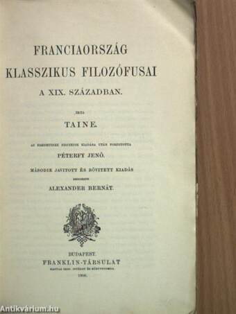 Franciaország klasszikus filozófusai a XIX. században