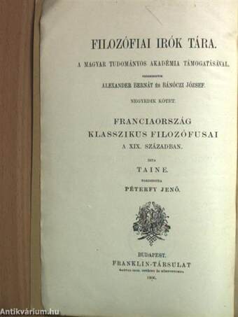 Franciaország klasszikus filozófusai a XIX. században