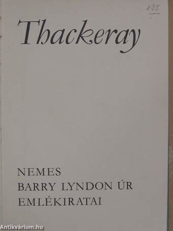 Nemes Barry Lyndon úr emlékiratai