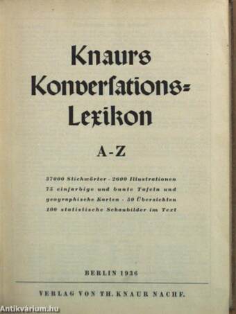 Knaurs konversations-lexikon A-Z