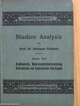 Niedere Analysis I.