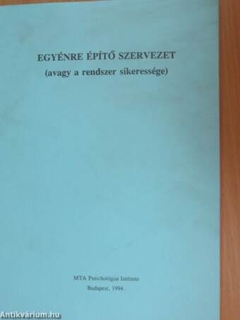 Egyénre építő szervezet