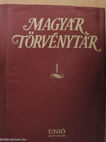 Magyar Törvénytár 1-23. (nem teljes sorozat)