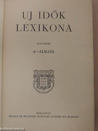 Uj idők lexikona 1-24.