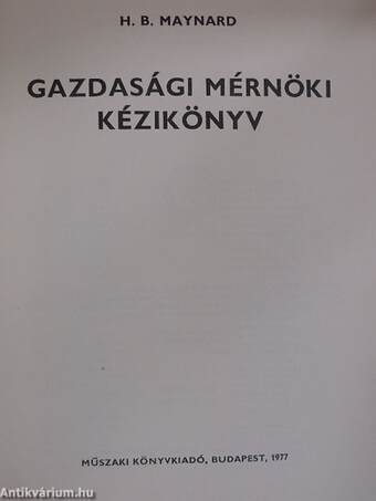 Gazdasági mérnöki kézikönyv