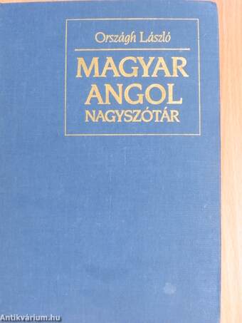 Magyar-angol nagyszótár 1. (töredék)