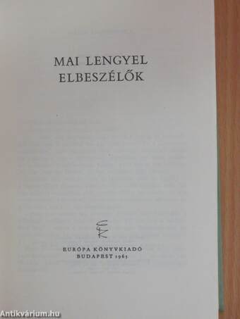 Mai lengyel elbeszélők