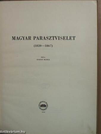 Magyar parasztviselet I. (töredék)