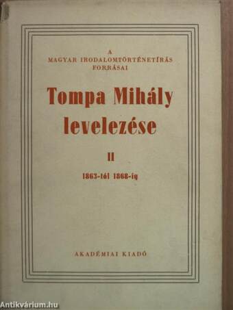Tompa Mihály levelezése II. (töredék)