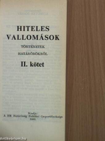 Hiteles vallomások II.