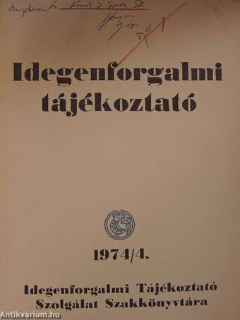 Idegenforgalmi Tájékoztató 1974/4.