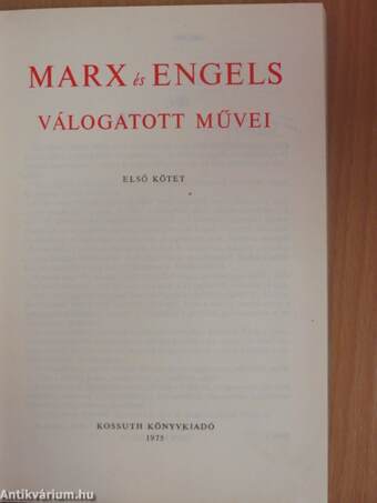 Marx és Engels válogatott művei 1-3.