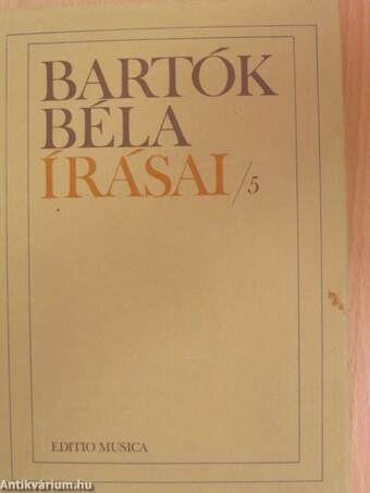 Bartók Béla írásai 5.