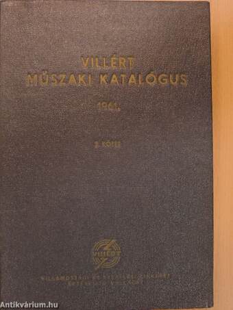 Villért műszaki katalógus 1961. II.