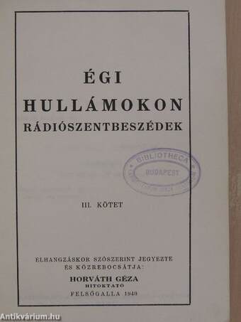 Égi hullámokon III.