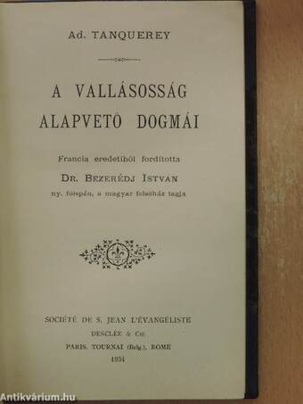 A vallásosság alapvető dogmái