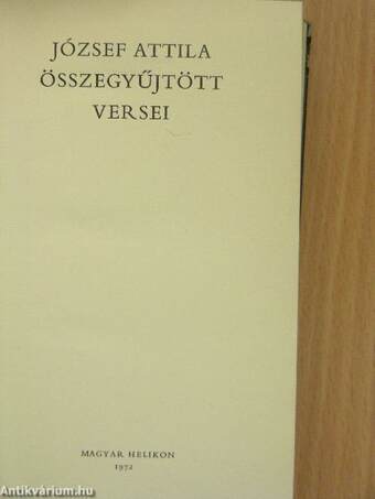 József Attila összegyűjtött versei