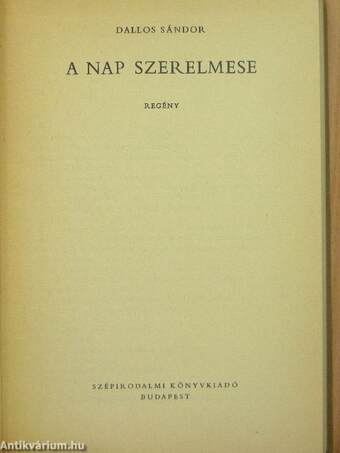 A nap szerelmese/Aranyecset