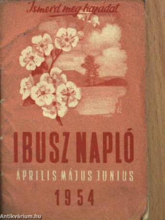 Ibusz napló 1954. április, május, június