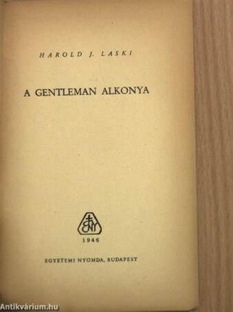 A gentleman alkonya