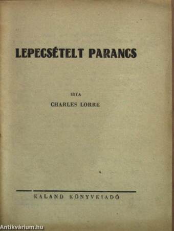 Lepecsételt parancs