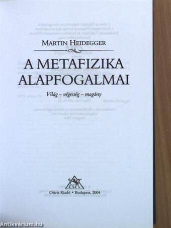 A metafizika alapfogalmai